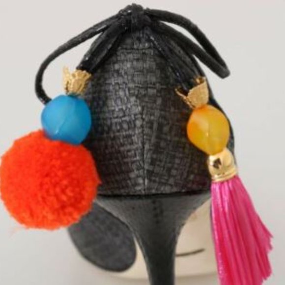 Authentic Dolce & Gabbana straw tassel Pom pom pumps - Picture 6 of 9